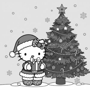 Corte Hello Kitty com Estilo Natalino