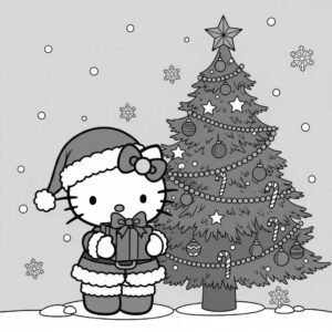 Corte Hello Kitty com Estilo Natalino